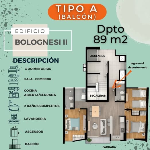 TIPO A BALCON - Imagen 1